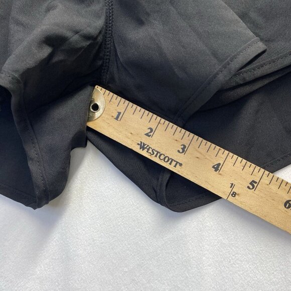 AFITNE Lined Elastic Waist Athletic Running Shorts Women Large Black Zip Pocket - Picture 5 of 14